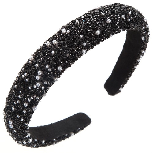 Pearl Baroque Hair Hoop Korean Style Bride Tiaras Rhinestone Headband Party - Picture 13 of 17