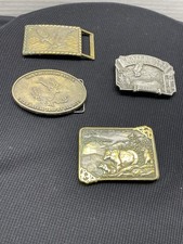 Lot Of 4 Belt Buckles See Pictures Details/Wear
