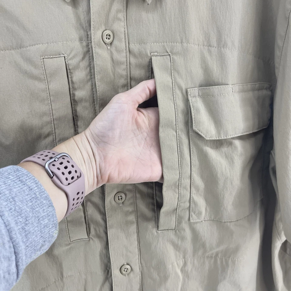 Camisa táctica Propper para hombre L caqui SS safari viaje caminata carga utilitaria Foto 4 de 4