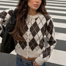 Women's Fashion Knitted Cardigan Sweater Casual Button Up Coat Top Outerwear