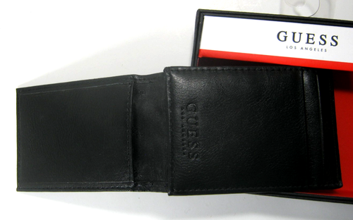 Guess Men's Front Pocket Wallet Magnetic Money Clip RFID Block Black - Picture 4 of 6
