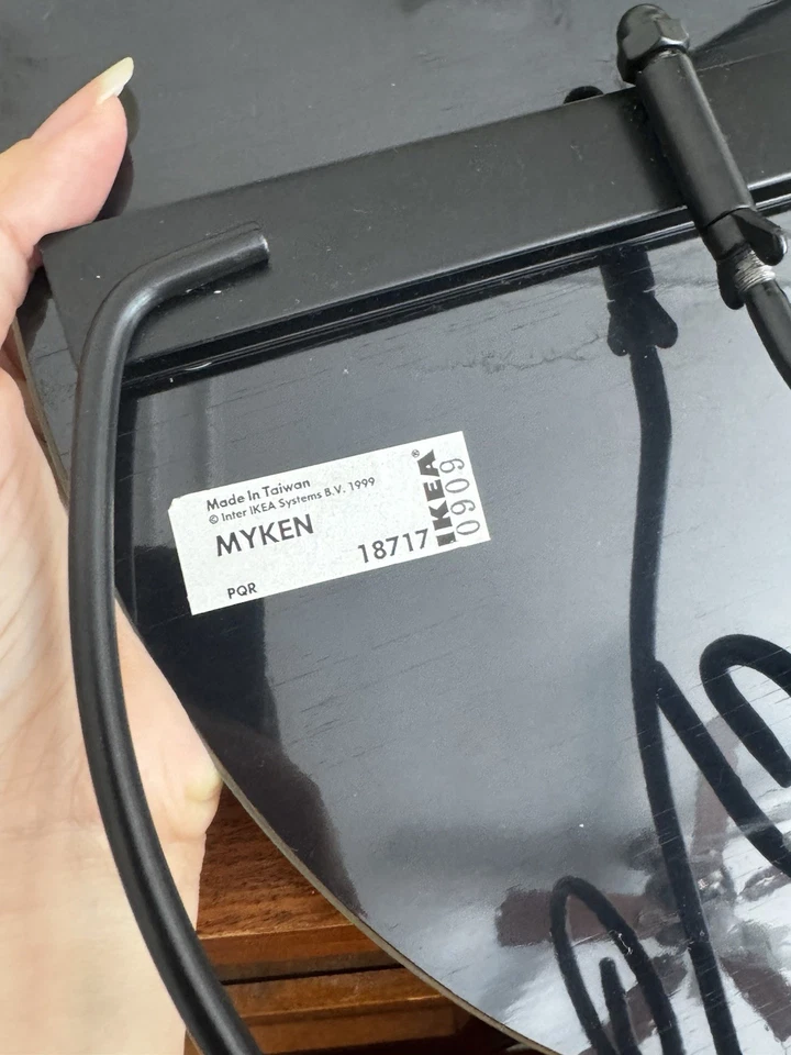 Espejo vintage Ikea Myken 1999 descontinuado, base de diseño remolino, 15”, totalmente nuevo Foto 4 de 4