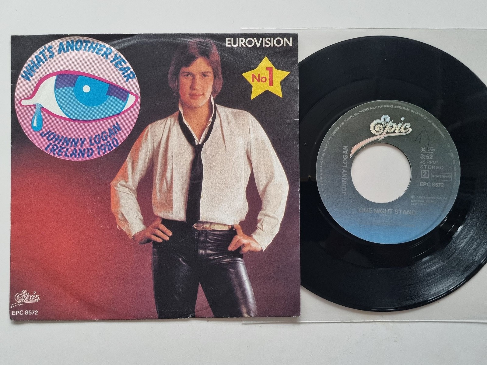 Johnny Logan - What's Another Year! 7'' Vinyl Holland MISPRINT!