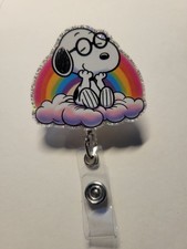 Snoopy Rainbow Retractable Badge Reel