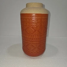 Old East Main Co. Terracotta Textured Vase Boho Southwestern Style 10” Decor