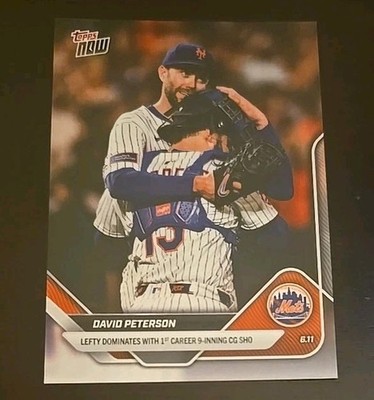 Topps NOW 2025 Card #288 NEW YORK METS DAVID PETERSON 