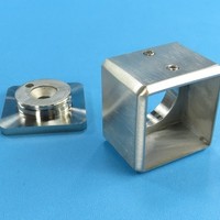 Wandanschluss Edelstahl 25X25 Mm Vierkantrohr V4A Halter Handlauf Stange Rohr Va