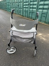 Drive Nitro Walker Black Grey Lightweight Rollator 4 Wheels Walker With Bag