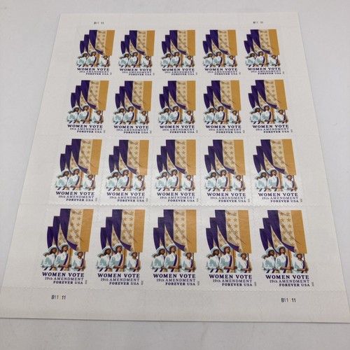 US SCOTT#5523,73C WOMEN'S VOTE 19th Amendment SHEET OF 20 Forever Stamps - Picture 2 of 3