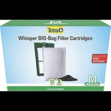 Tetra Whisper Bio-Bag Filter Cartridges, Medium, 12 Count Pack Unassembled