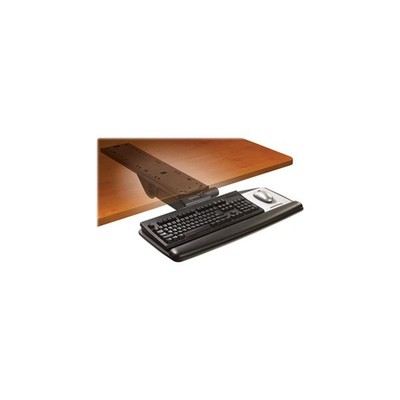 3M Easy Adjust Keyboard Tray with Standard Keyboard and Mouse Platform Black