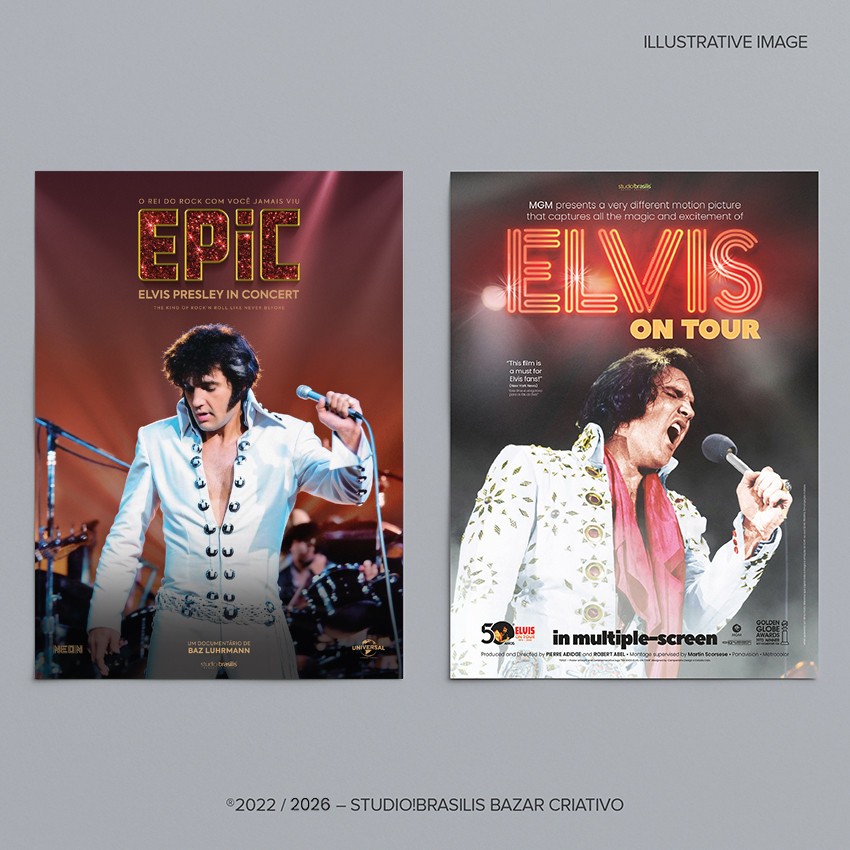 ELVIS PRESLEY - "ELVIS ON TOUR" (50TH ANNIVERSARY) + NEW RELEASE "EPiC" POSTER
