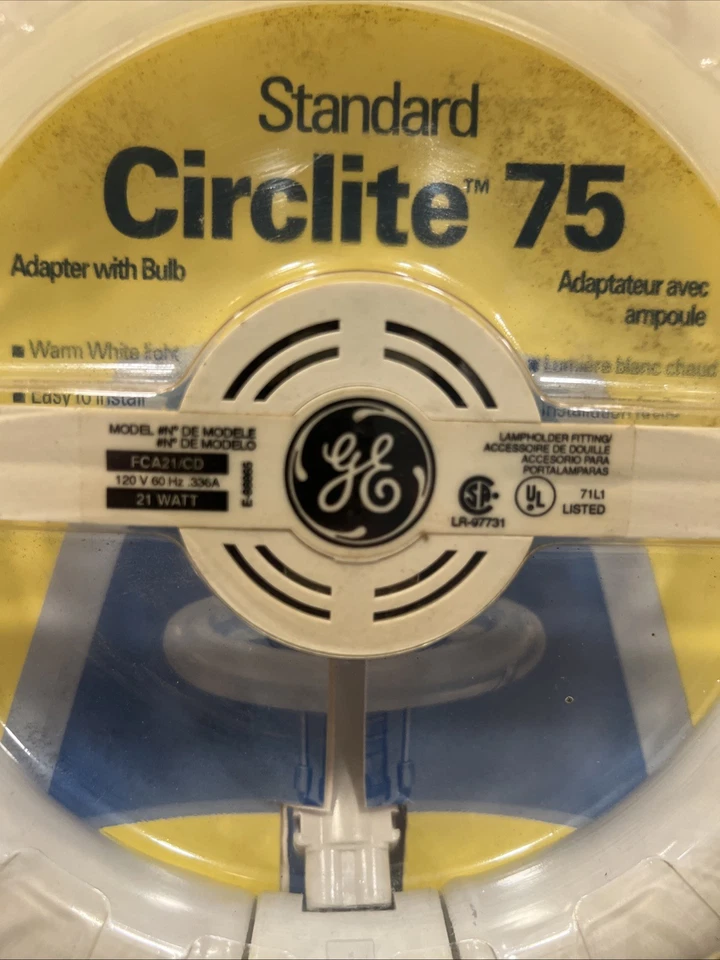 GE CIRCLITE SET BULB & ADAPT 21 Watt, Same Light As 75 Watt SOFT WHITE 8" DIA - Image 4 of 4