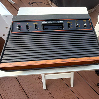 Atari Video Computer System Console w/ 128 Mixed Game Cartridge Lot