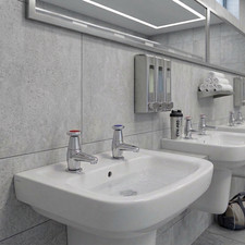 1x Performa P876 Self Closing Basin Tap Hot | Chrome Finish | Durable Brass Body