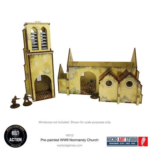 Micro Art Studio: WW2 Normandy Church HDF Prepainted Terrain - Picture 6 of 7