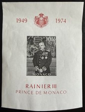 Monaco 1974 Rainier III 25th Anniversary 10.00 MNH Stamp