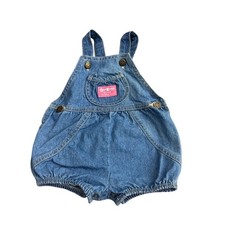 Vintage Osh Kosh B'Gosh Denim Bubble Romper Size 12 Months USA