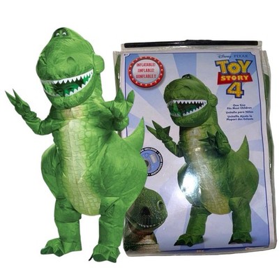 Pixar Disney TOY STORY Child (43-53 ) Inflatable DISGUISE Green T Rex Costume