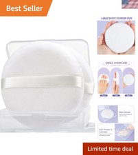 2-Pack Soft Velour 4.33  Powder Puffs for Flawless Application of Body Powders