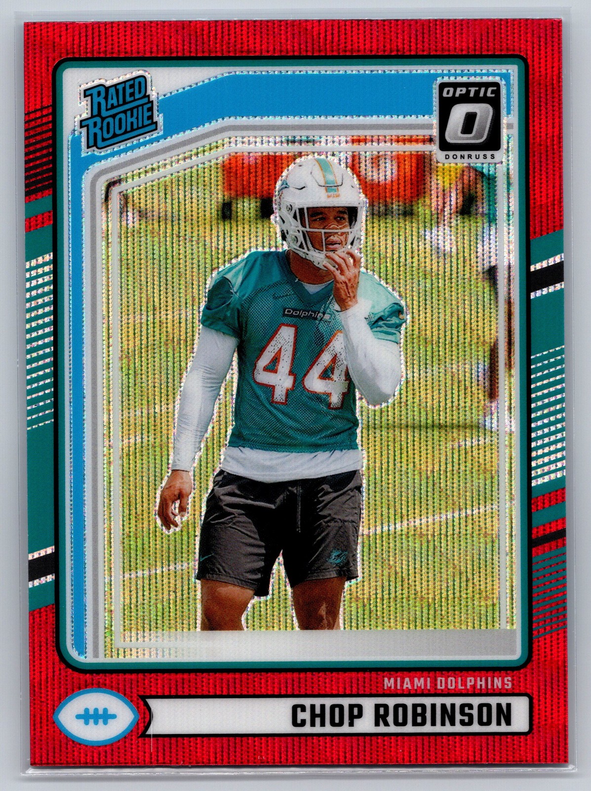 2024 Donruss #351 Chop Robinson Optic Rated Rookies Preview Red Wave