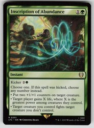 Inscription of Abundance - 251/597 - Commander: The Lord of the Rings: Tales of Middle-Earth
