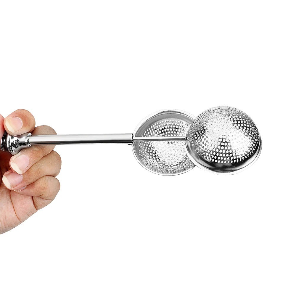 Long-Handle Tea Ball Infuser Stainless Steel Reusable Strainer for Loose Leaf