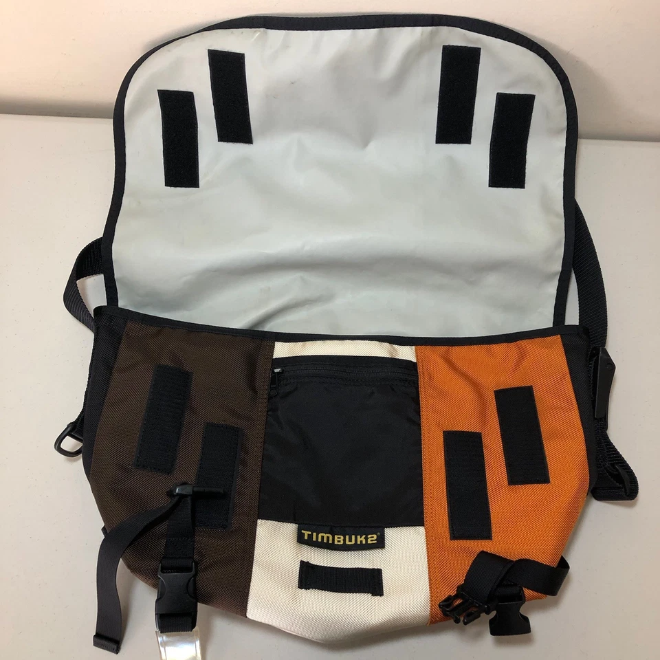 Bolso Mensajero Clásico Personalizado Timbuk2 Talla Mediano Marrón Blanco Naranja Foto 4 de 4