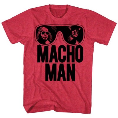 Macho Man - Ooold School 2 - Short Sleeve - Heather - Adult - T-Shirt
