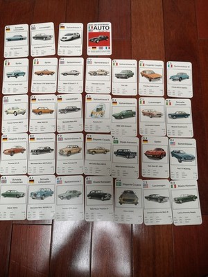 Quartett Autos, 1972, 31 Karten, Altenburger Stralsunder Spielkarten Verlag