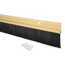 Door Bottom Sweep Gold Tone Aluminum Alloy Brush 39" x 2.3"