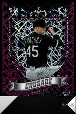 2021 Panini Chronicles #1 Garrett Crochet Crusade Purple Velocity White Sox