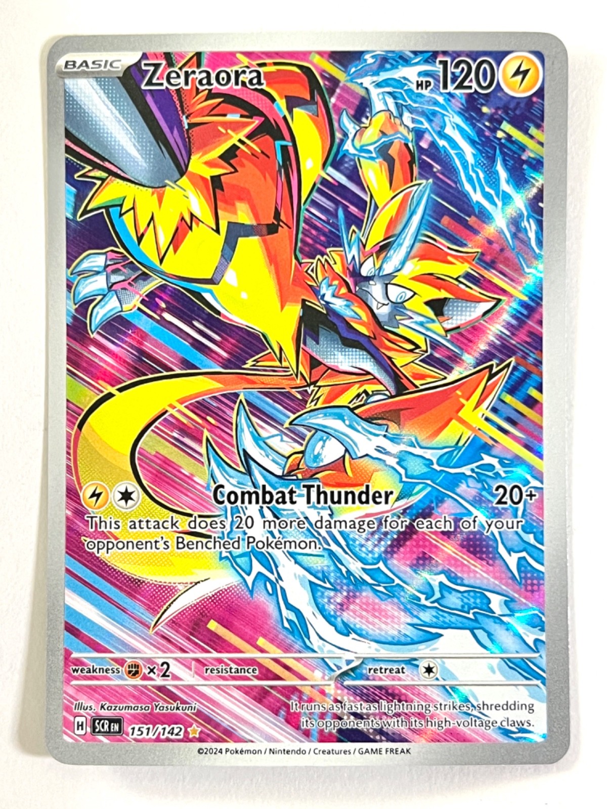 Zeraora 151/142 Illustration Rare Stellar Crown Pokemon Pack Fresh Near Mint NM