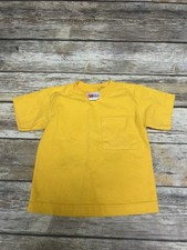 RARE Vintage McDonalds McKids Kids Short Sleeve Pocket Tee Shirt Size S4 Yellow