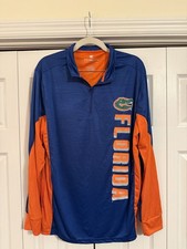 Florida Gators Colosseum Quarter Zip Pullover Men  s Medium Blue Orange