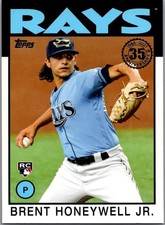 2021 Topps Update 1986 Topps #86B-50 Brent Honeywell Jr. Tampa Bay Rays