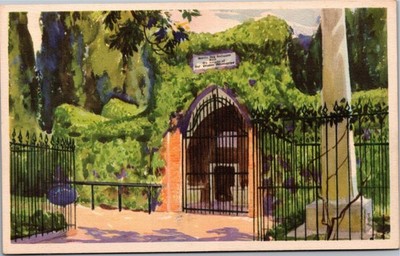 Postcard VA Mount Vernon The Tomb of Washington artist render