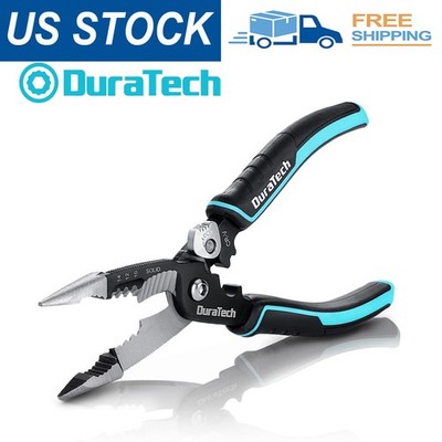 DURATECH 5-in-1 Wire Stripper Tool Needle Nose Plier Multifunctional  8 inch NEW