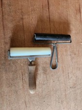 Photography Darkroom Print Roller Vintage Lot Of 2 Rubber Metal Wood 5.5  5.75