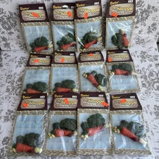 12pk Lot Darice Poly Shoppe Resin Hand Painted Miniatures Flat Craft Decor