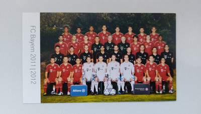 Mannschaftskarte Team Autogrammkarte Bayern München AK 11-12 2011-12 2011-2012