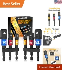 All-in-One Impact Socket Adapter Set: 6 Pieces, Chrome Vanadium Steel Quality