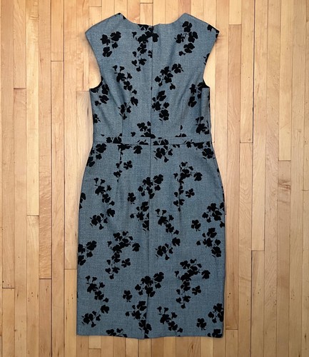 Ann Taylor Sleeveless Dress - Gray/Black Floral - Fully Lined - Zip - Size 2 - Picture 8 of 14