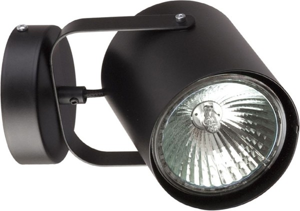 Spot Lampe Wand Schwarz Schwenkbar Ø 12 Cm E27 Leuchte Leselampe Schlafzimmer-image