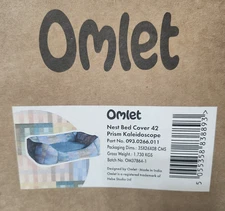 Omlet Nest Bed 42 Cover "Prism Kaleidoscope" - New Other