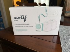 Motif Roam Double Electric Breast Pump White Mint Green Multiple Flange Sizes