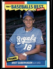 1987 Fleer Baseball's Best Sluggers vs. Pitchers #36 Bret Saberhagen Card 0501H