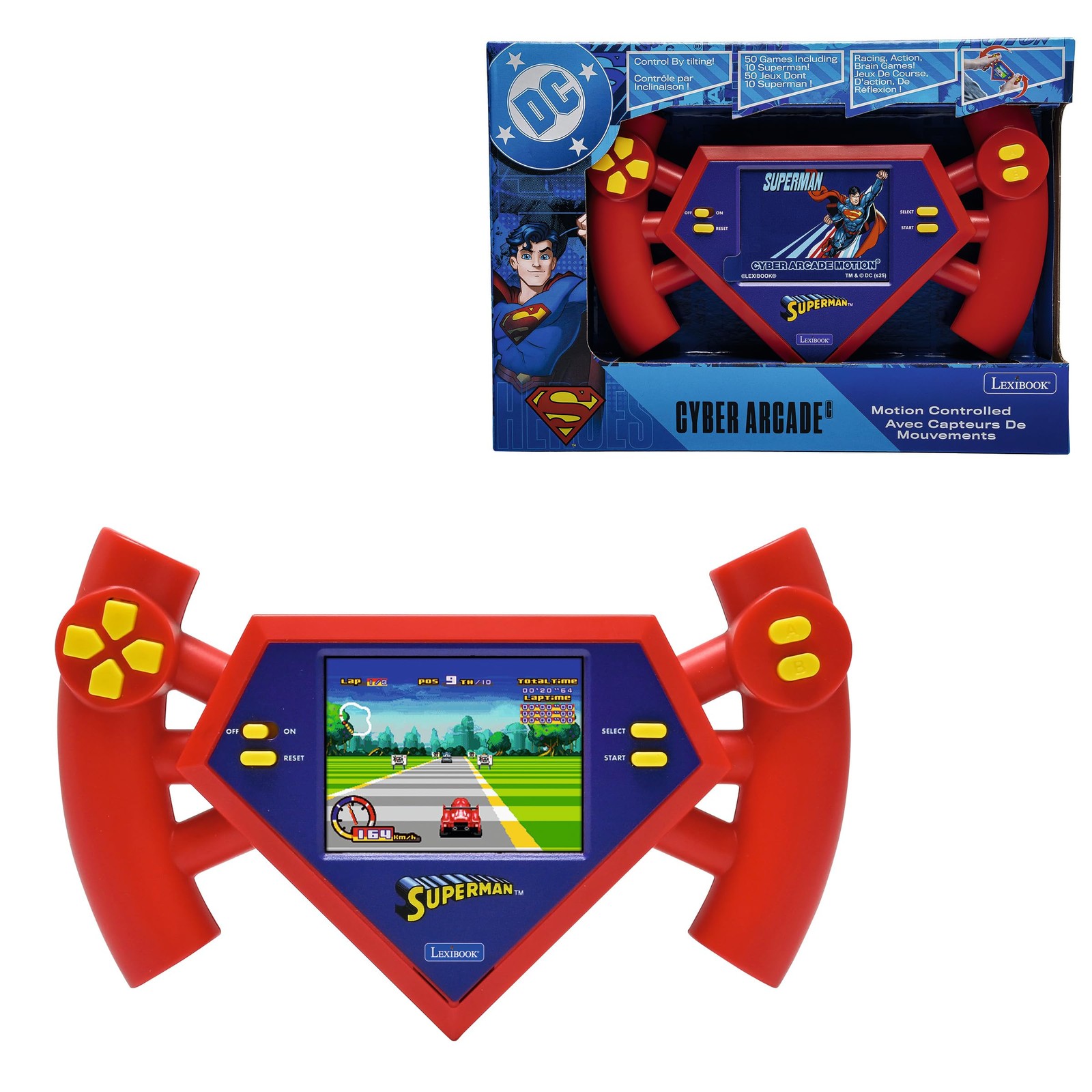 Console Superman Cyber Arcade portable Lexibook avec 50 jeux retro gaming