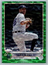 2022 Topps Matthew Boyd Green Foilboard #/499 #128 Detroit Tigers