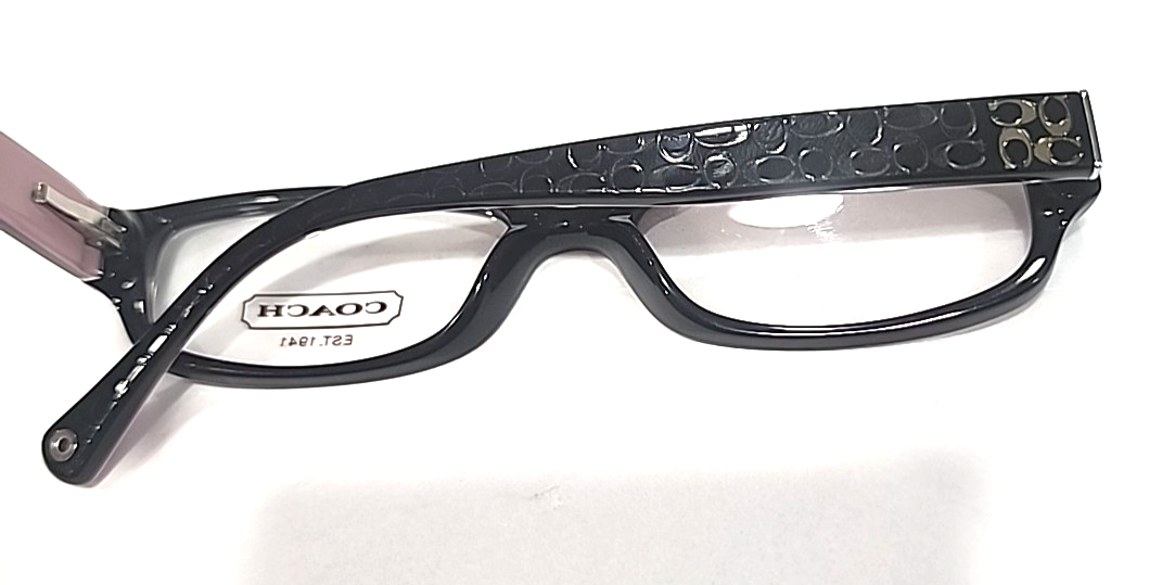 Coach HC6001 Emily 5053 Black Pink Rectangle Eyeglasses 